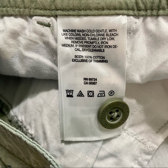 Olive Green Columbia Shorts - Picture 5 of 6